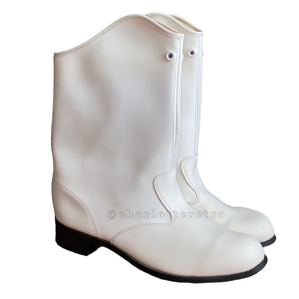 vtg White Marching Majorette Boots